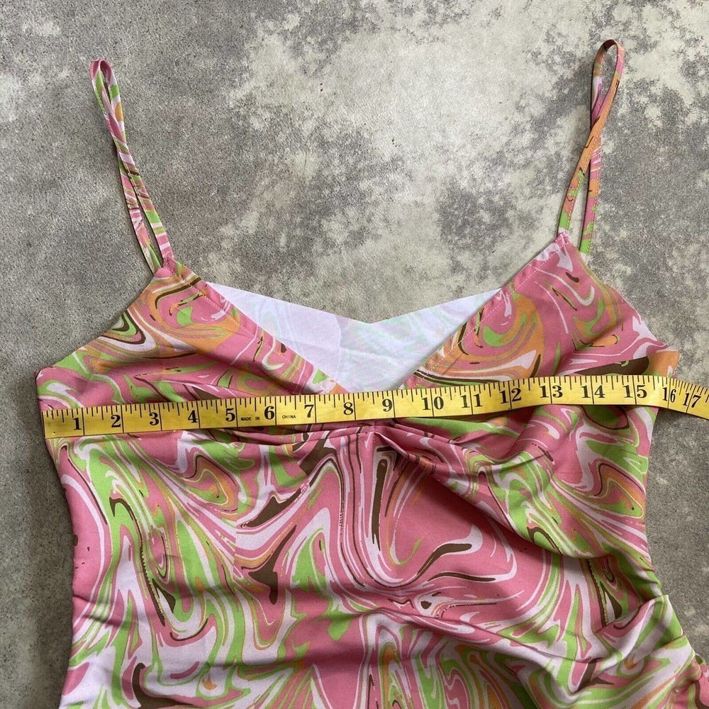 Maisie Wilen Dress Womens Size Medium SS21 Party‎ Girl Warped Pink Multicolor - Picture 2 of 10